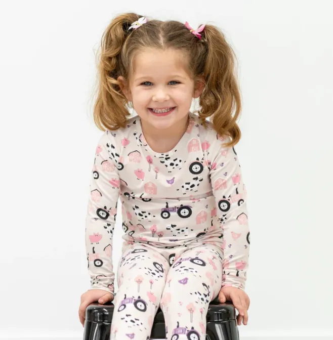 Pink Farm Bamboo Pajama Set