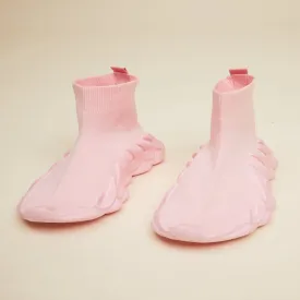 Pink High Top Sock Sneakers