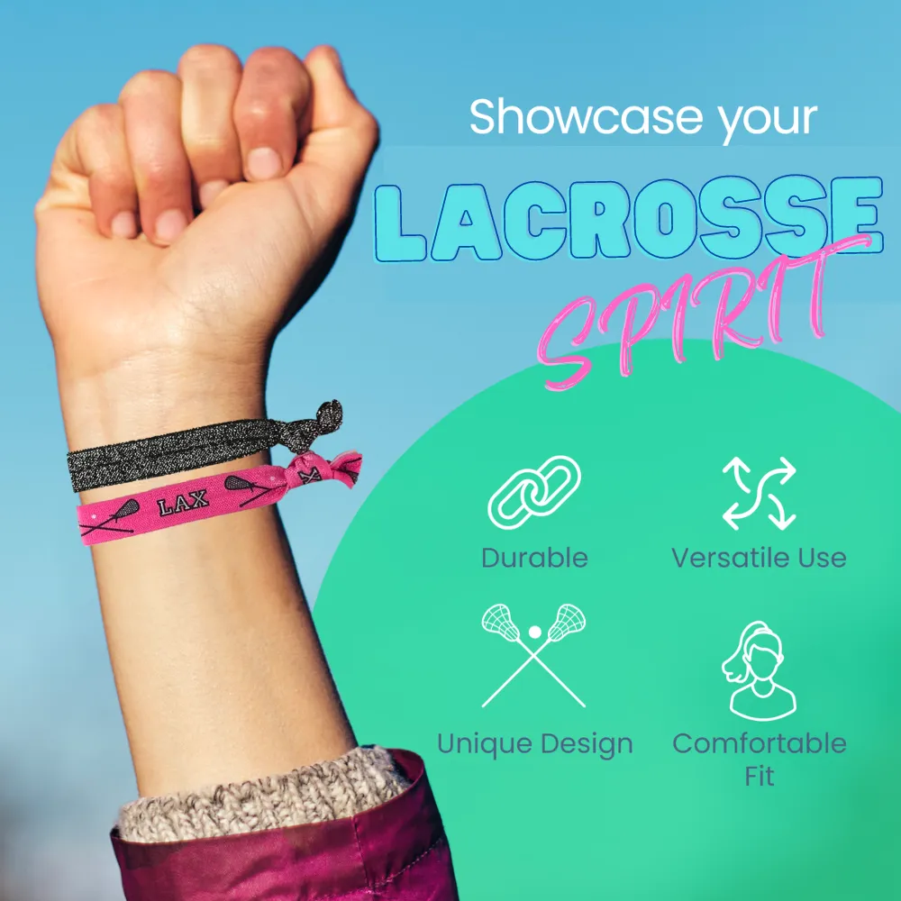 Pink Lacrosse Hair Ties