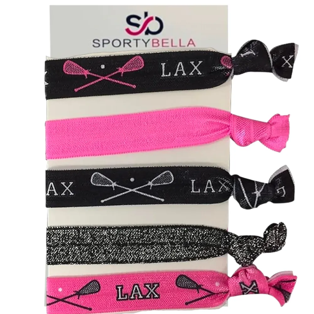 Pink Lacrosse Hair Ties