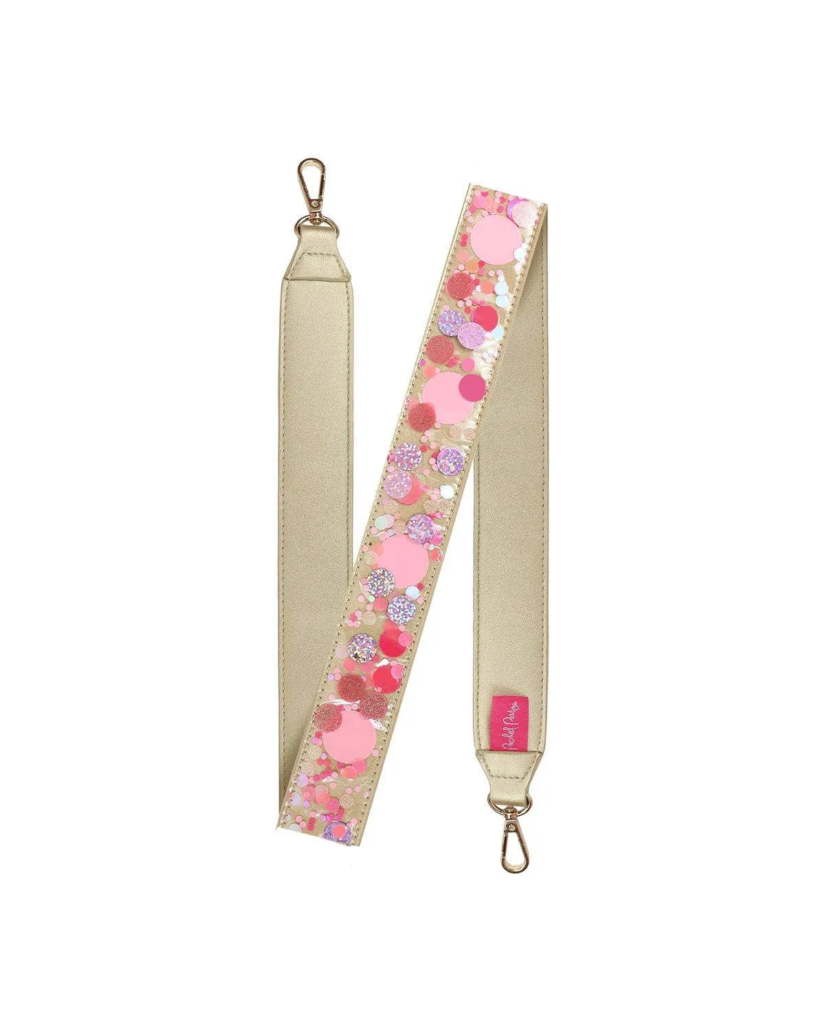 Pink Party Confetti Removable Purse Strap Attachment