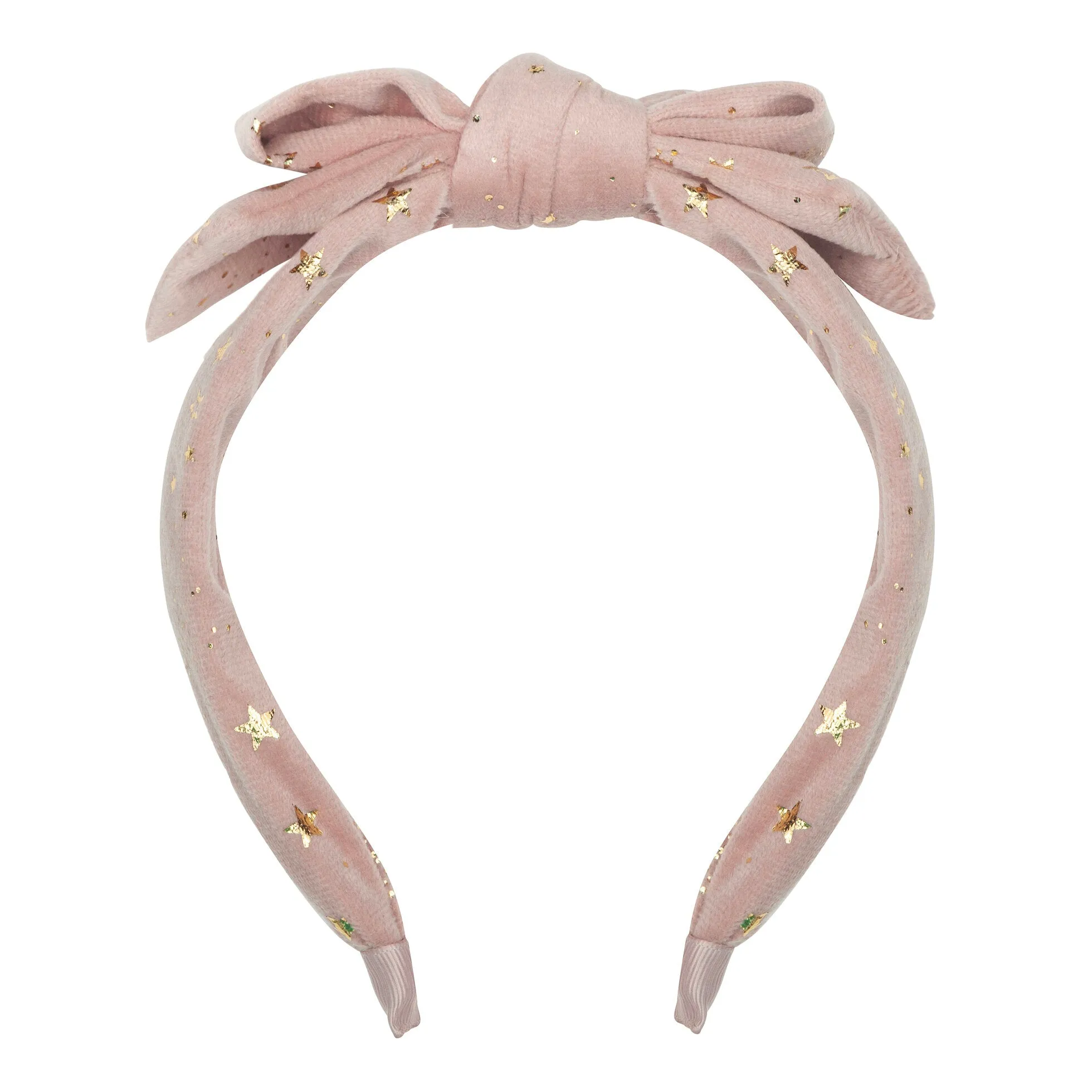 Pink Starry Bow Velvet Alice Headband