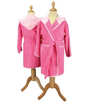 Pink/Light Pink - ARTG® Boyzz & Girlzz® hooded bathrobe