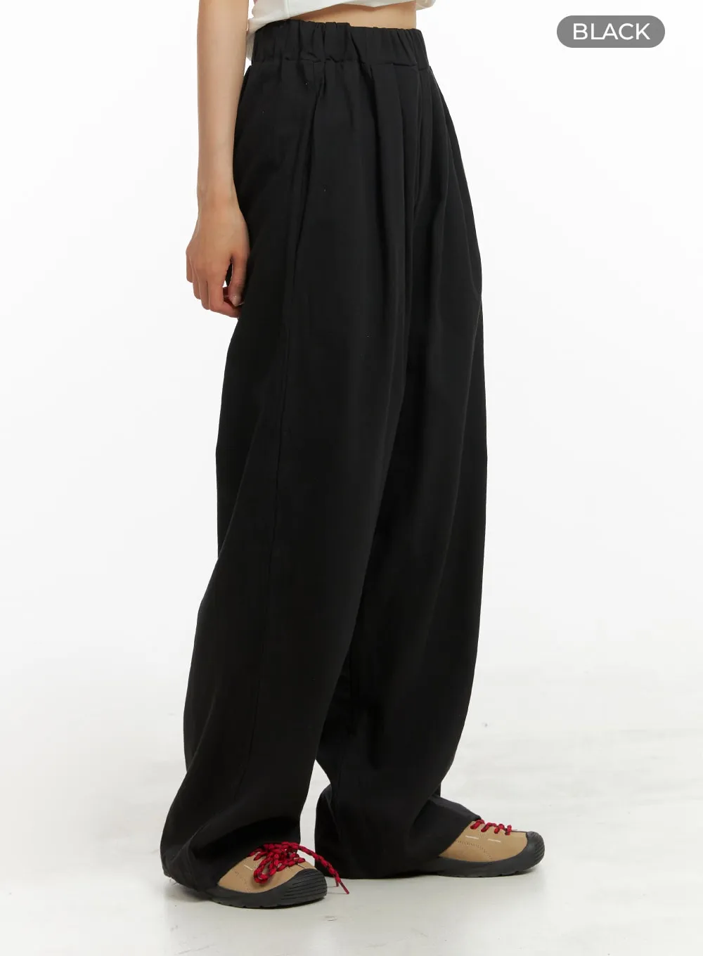 Pintuck Wide Leg Trousers OA419