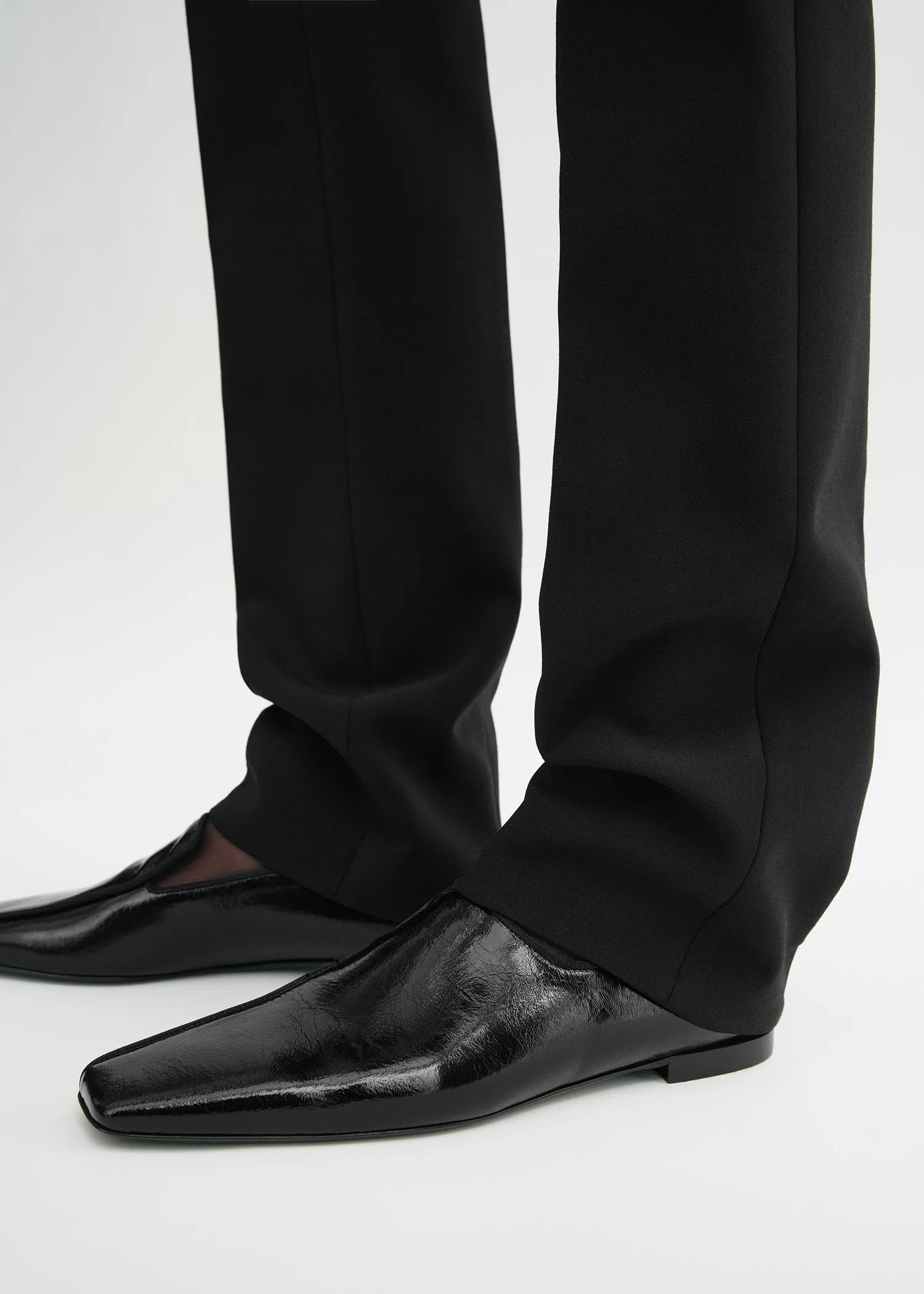 Piped Naplack loafers black