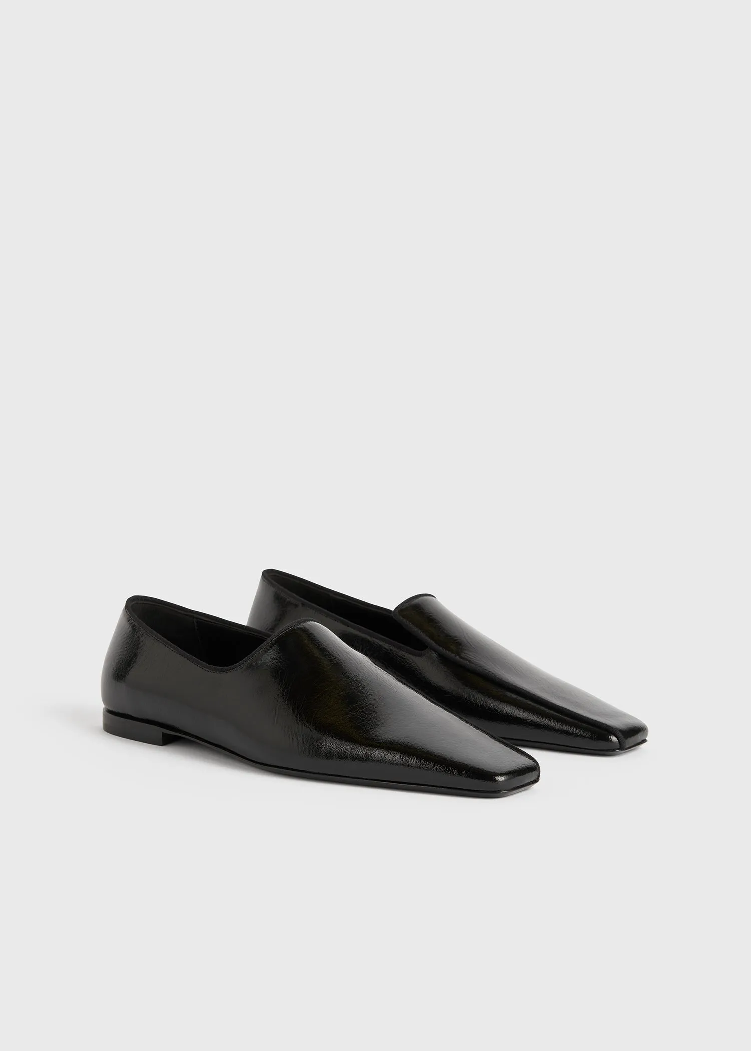 Piped Naplack loafers black