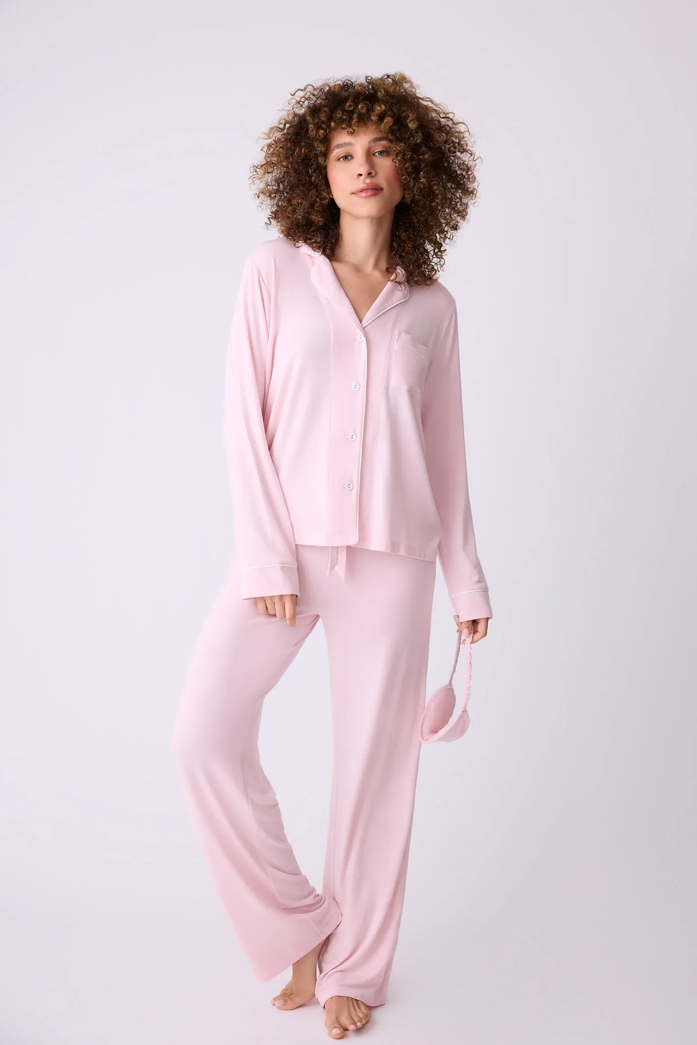 PJ Salvage Susan G. Komen 3 Piece Modal Pajama Set - Blush