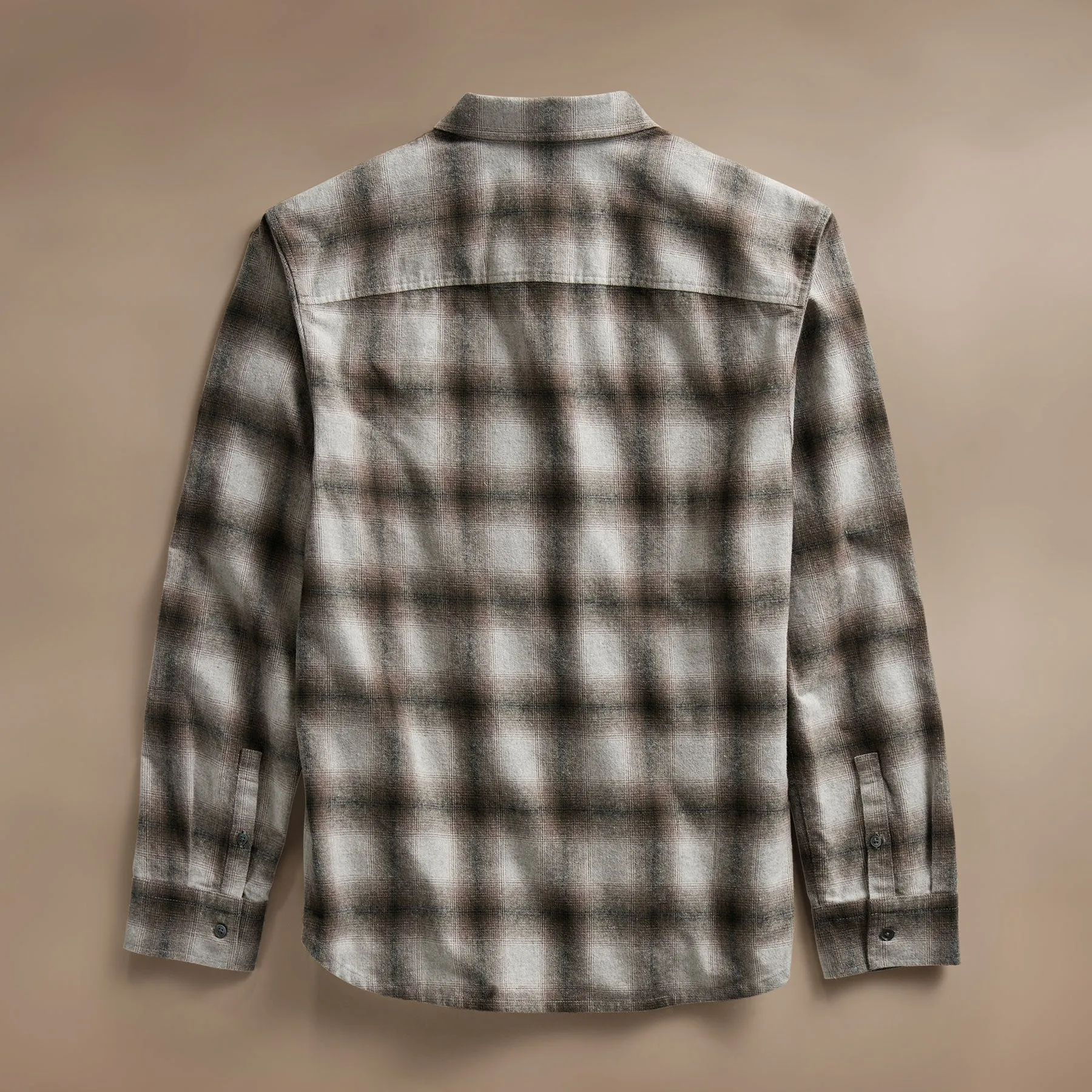 Plaid Flannel Shirt - Beige Plaid