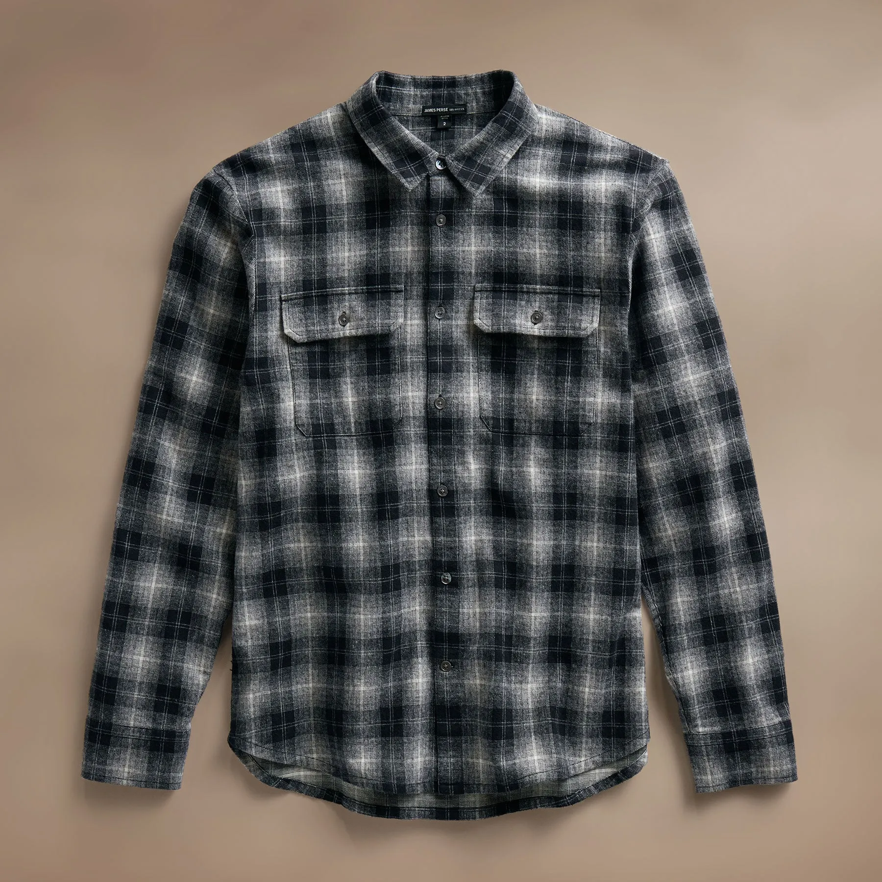 Plaid Flannel Shirt - Black/White