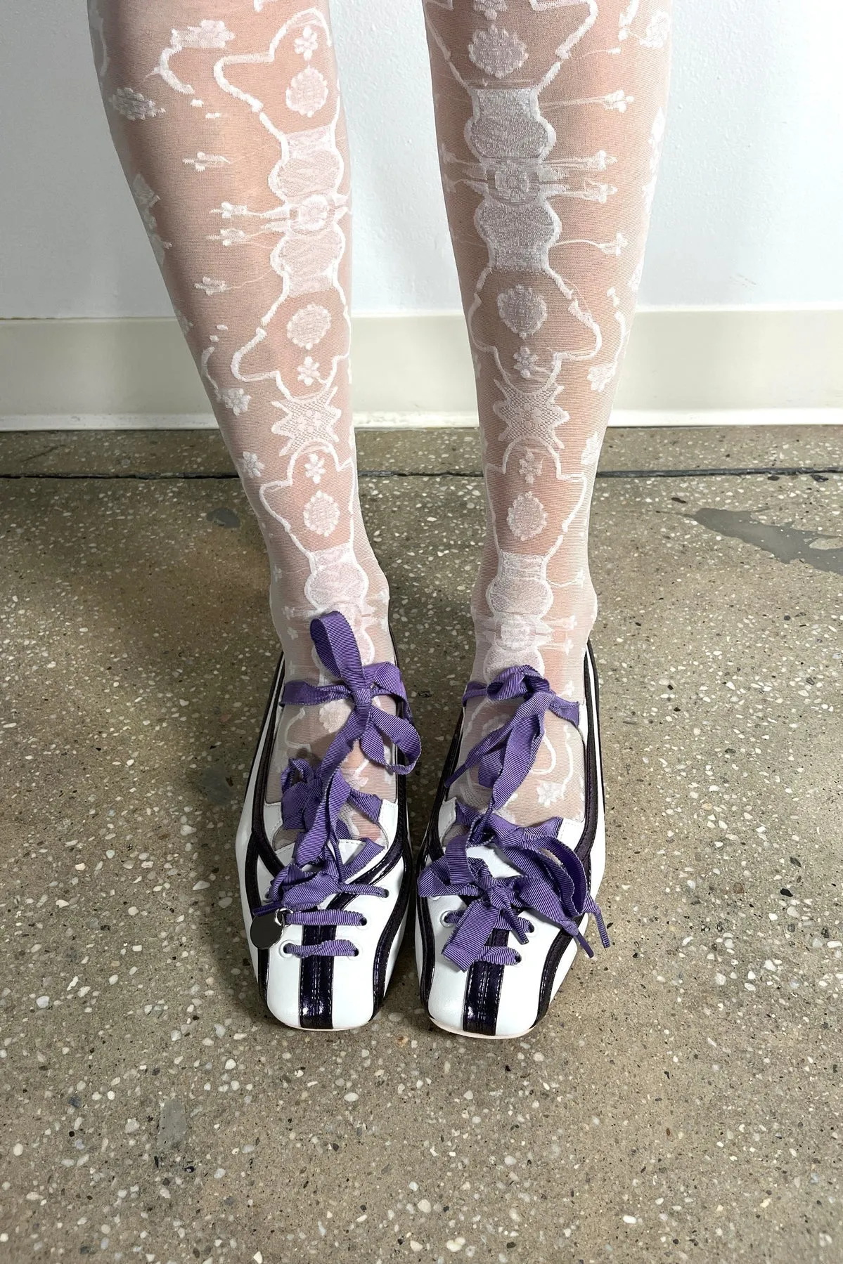 Play Ball Flats - Lavender / Ivory