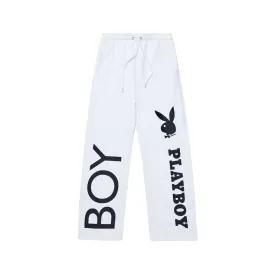 PLAYBOY X BOY BOLD BUNNY JOGGERS - WHITE