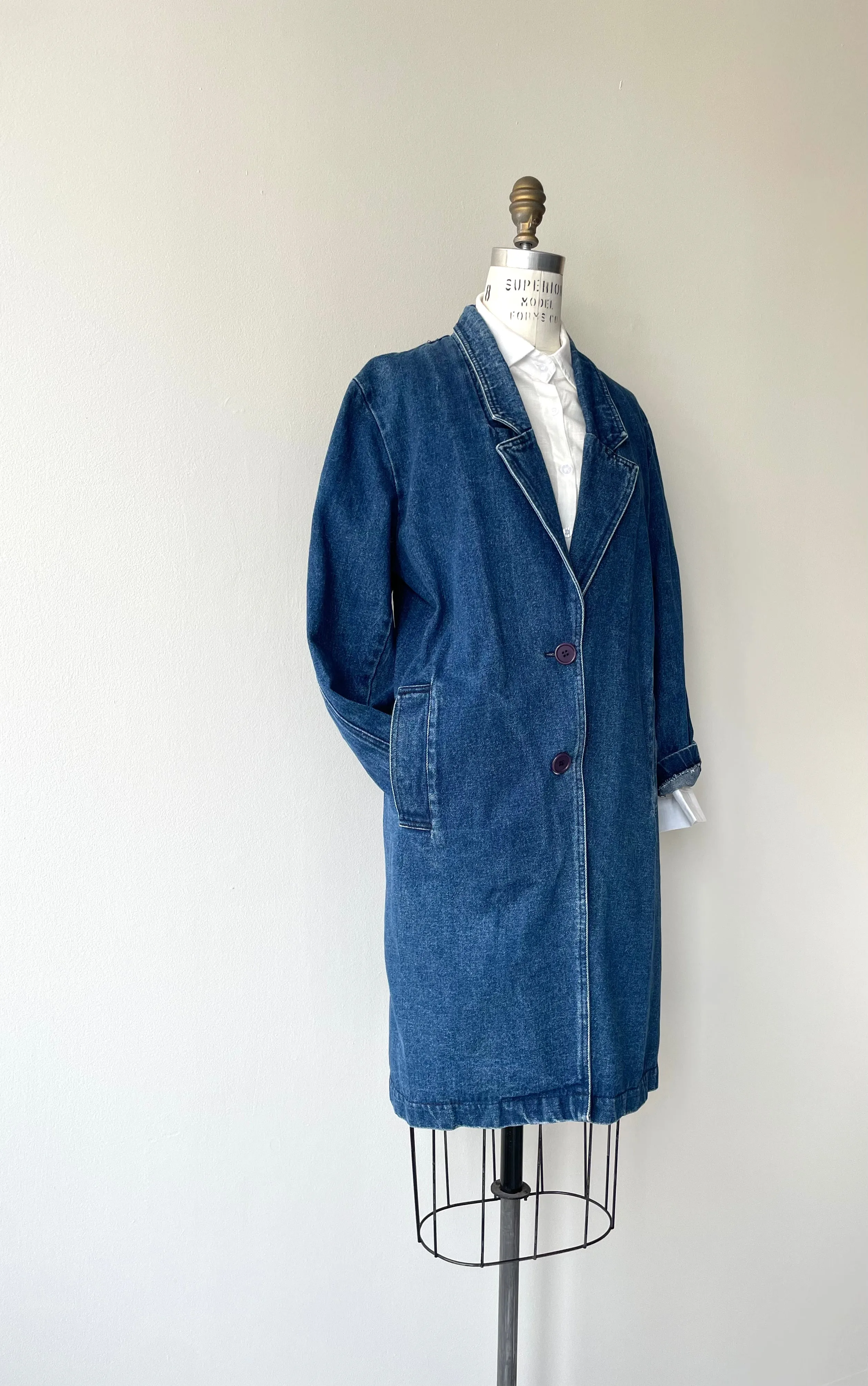 Plaza Denim Overcoat | 1980s