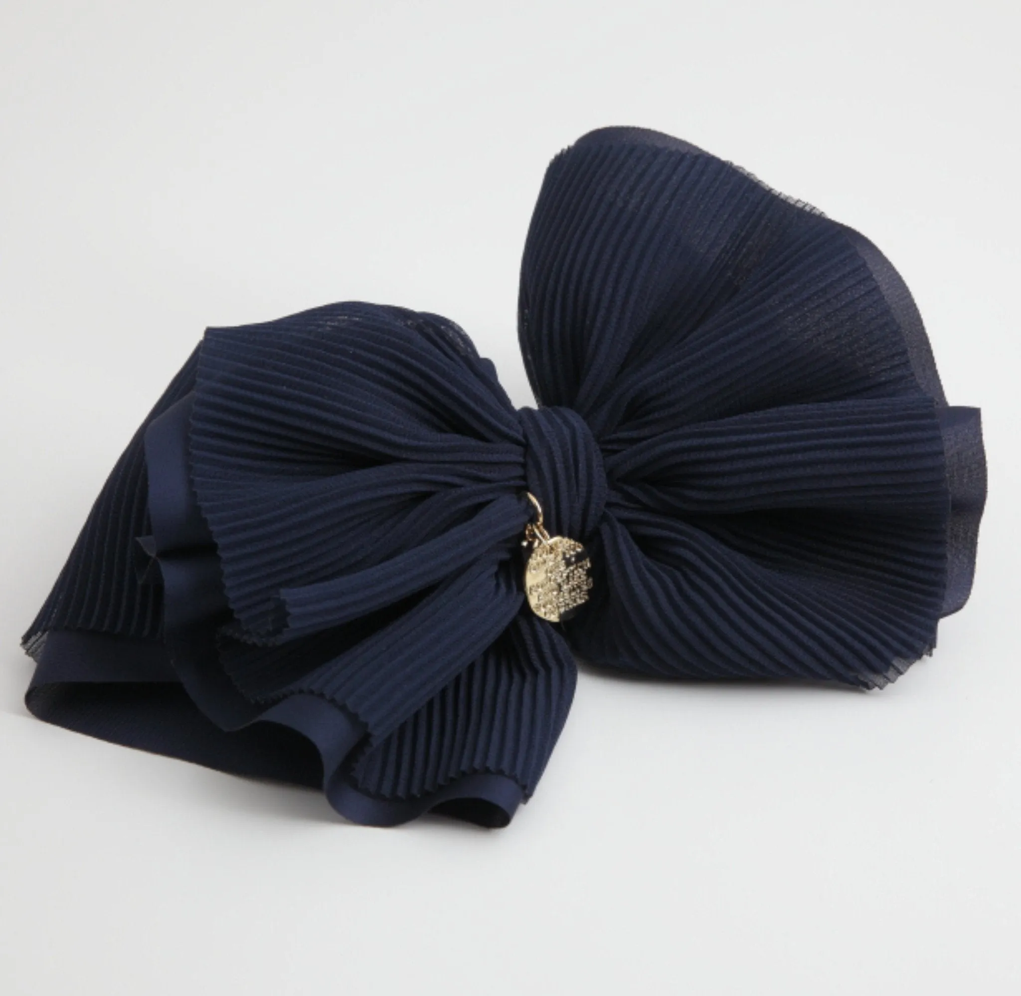 Pleat Layer Hair Bow French Hair Barrette Women Hair Accessories Big Bow hair Barrette