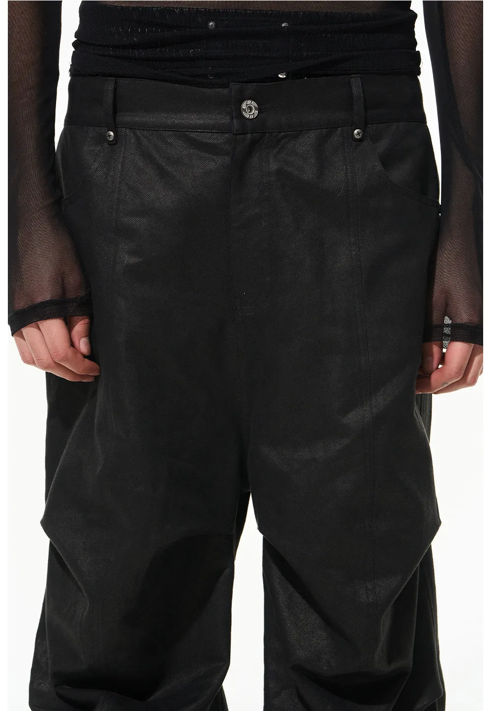 Pleated Plain Casual Work Pants