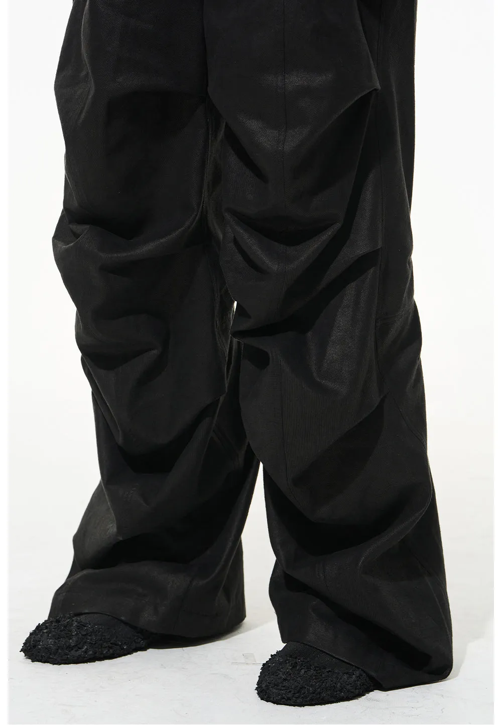 Pleated Plain Casual Work Pants