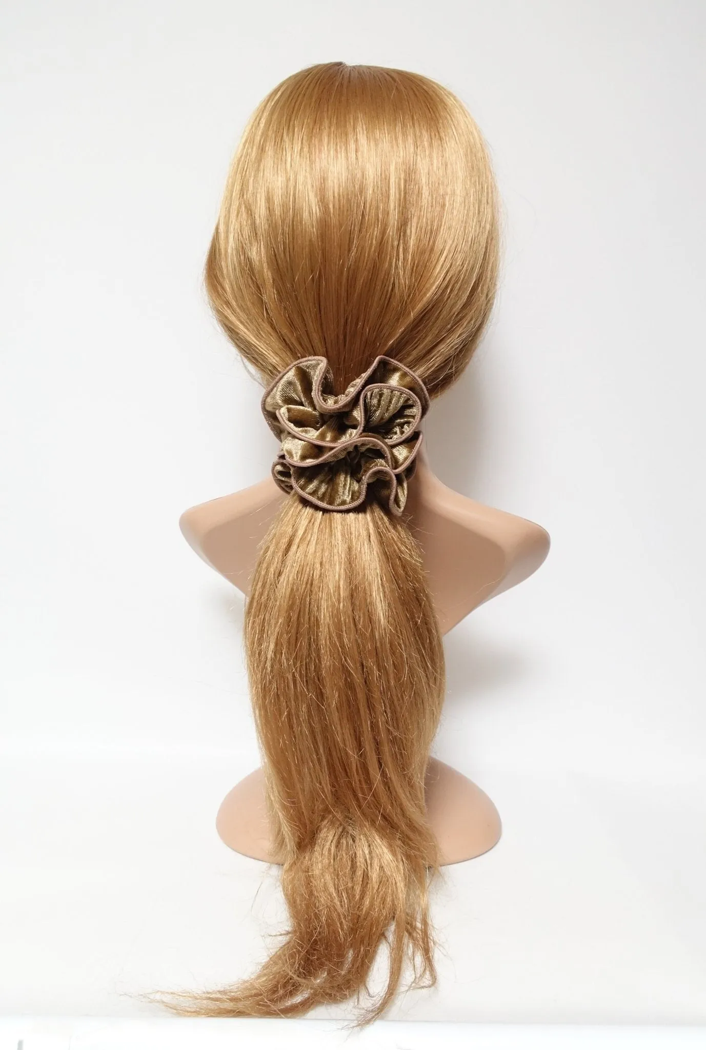 pleated velvet hair scrunchies pretty hair accessory hair elastic scrunchie for women