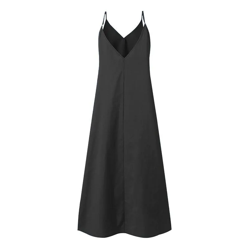 Plus Sizes Sexy Backless Loose Long Dresses