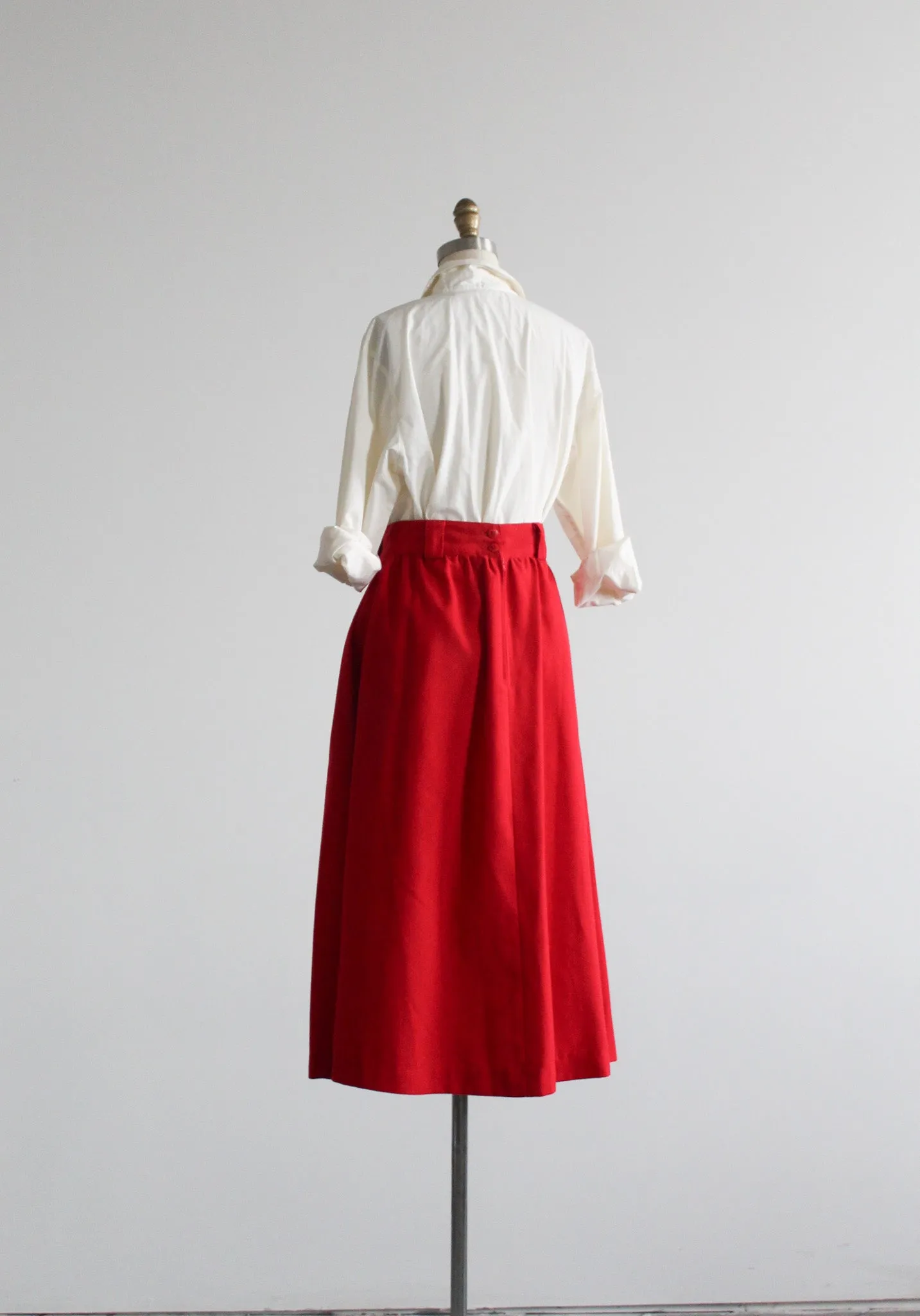 poinsettia midi skirt