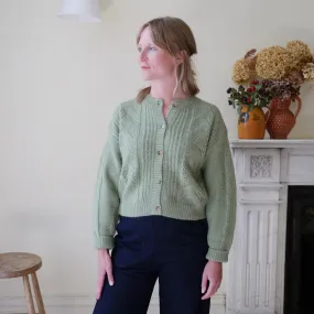 Pointelle Cardigan - Sage