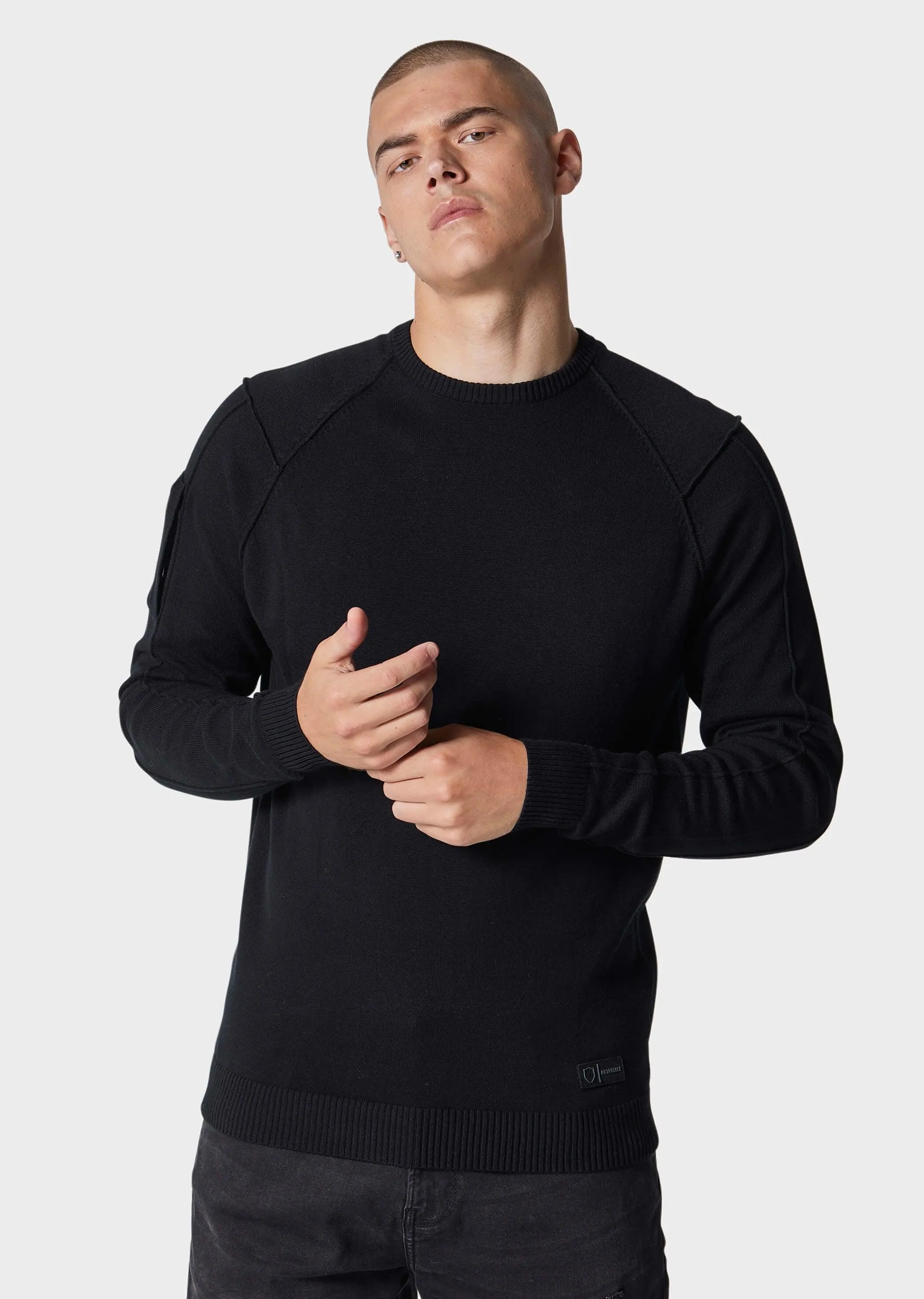 Police Telles Knitted Jumper Black