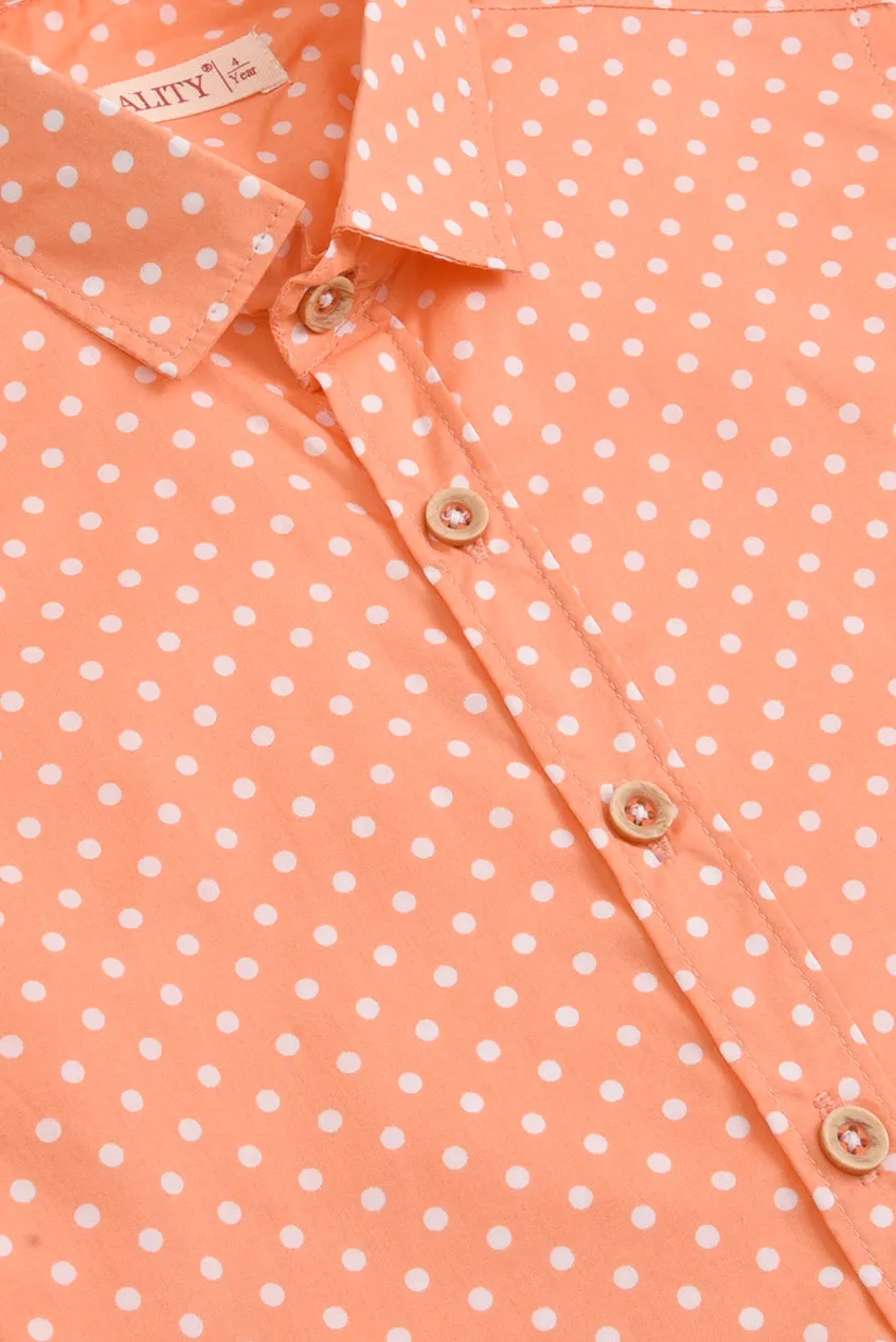 Polka Dot Boys Casual Shirt