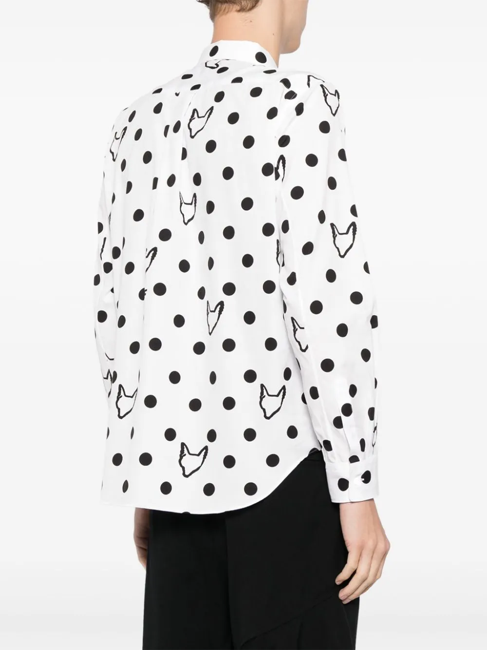 Polka Dot Long Sleeve Pocket Shirt