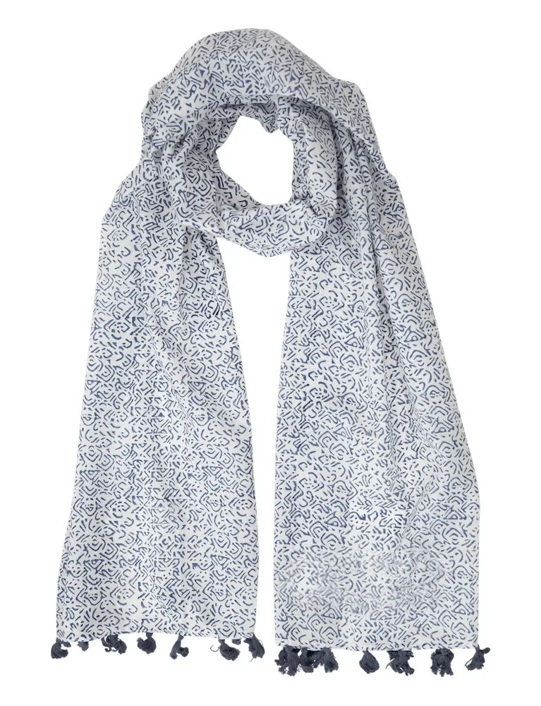 Pollock Blue Scarf