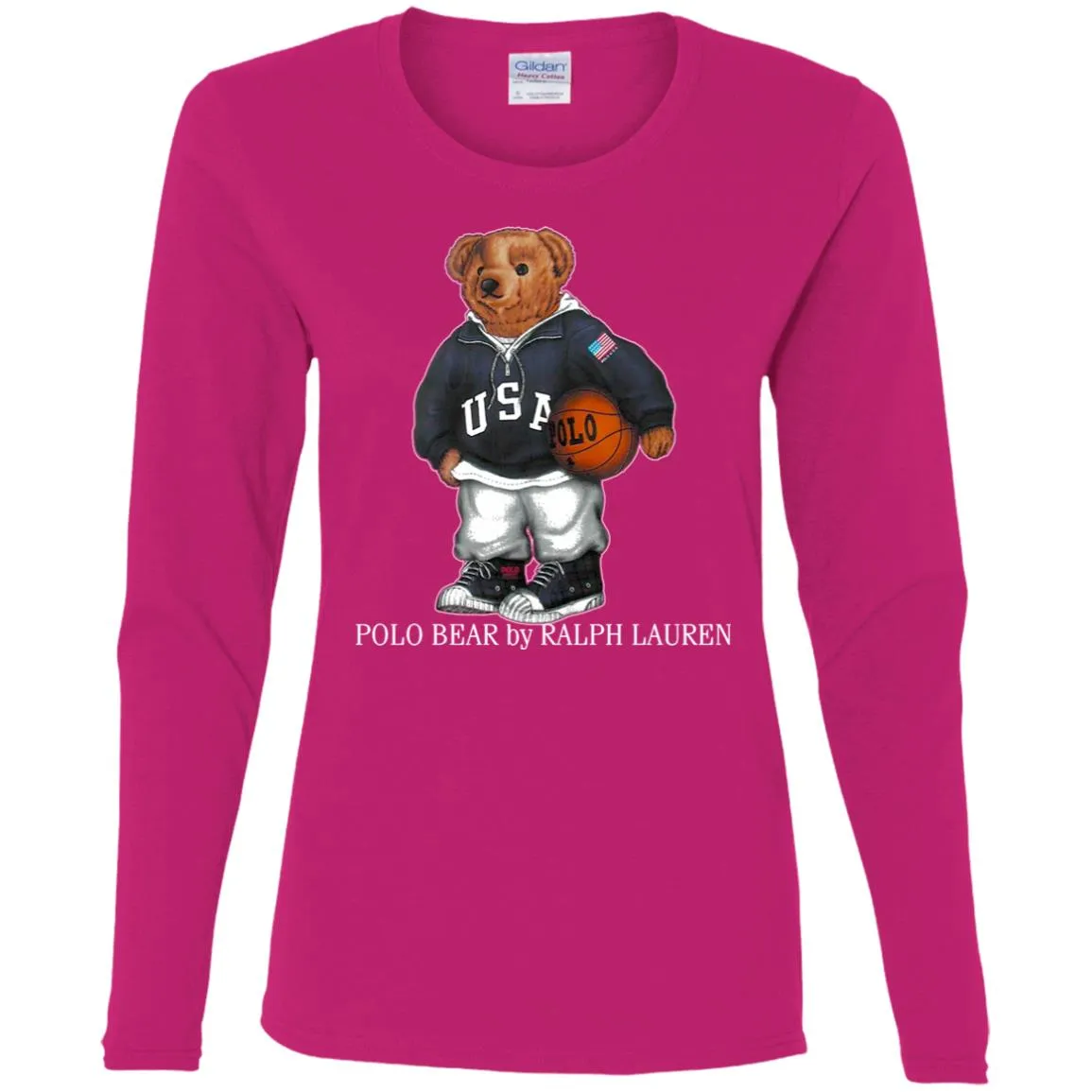 Polo Bear Ralph Lauren Shirt Women Long Sleeve Shirt