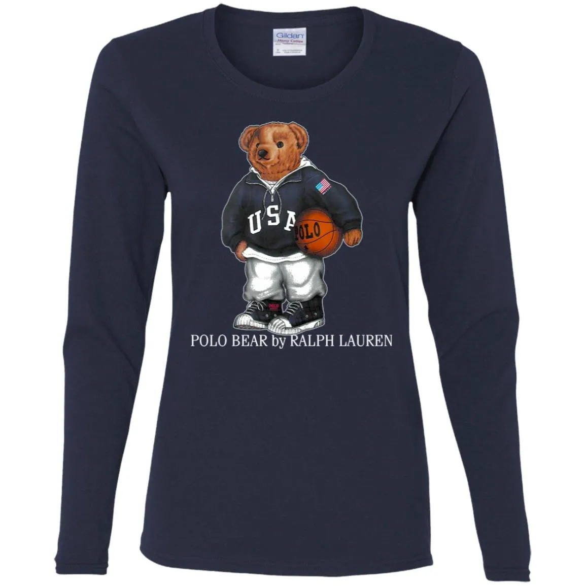 Polo Bear Ralph Lauren Shirt Women Long Sleeve Shirt