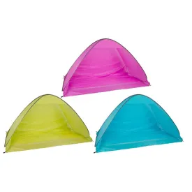 Pop Up Beach Shelter in Carry Bag | 3 Assorted Colours | 200 x 125 x 110 cm