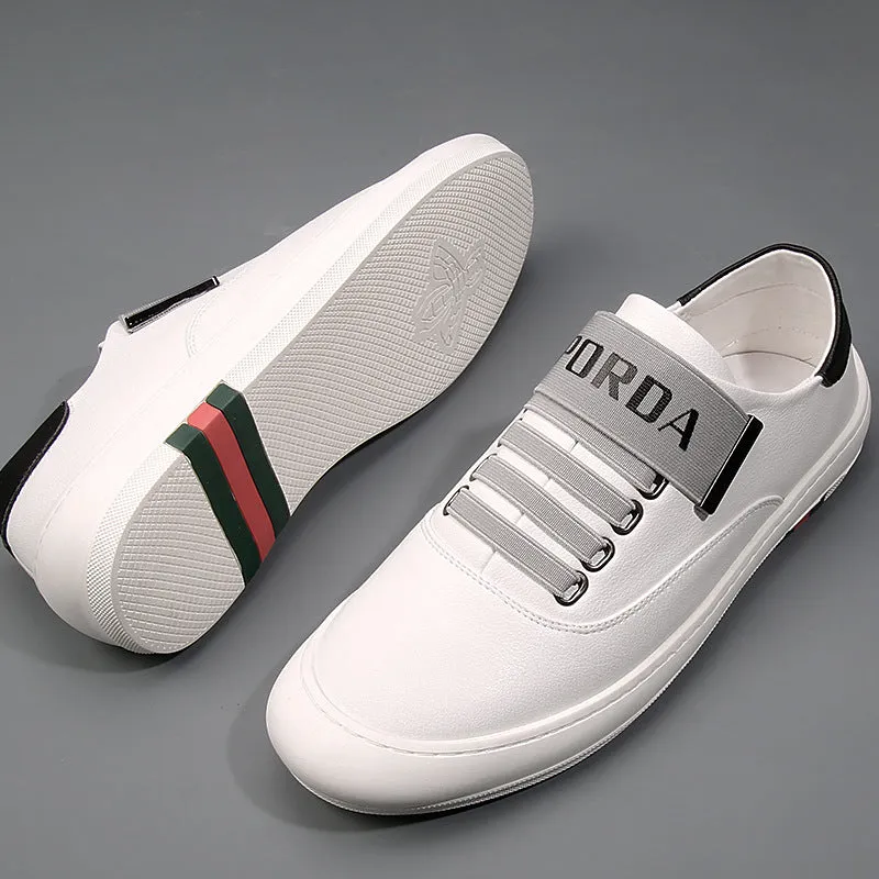 PORDA Fashionable Leather White Shoes