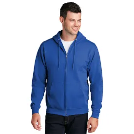 Port & Company® Core Fleece Full-Zip Hooded Sweatshirt - Royal