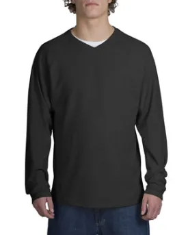 Port Authority - Rib Fleece V-Neck Sweatshirt.  F208