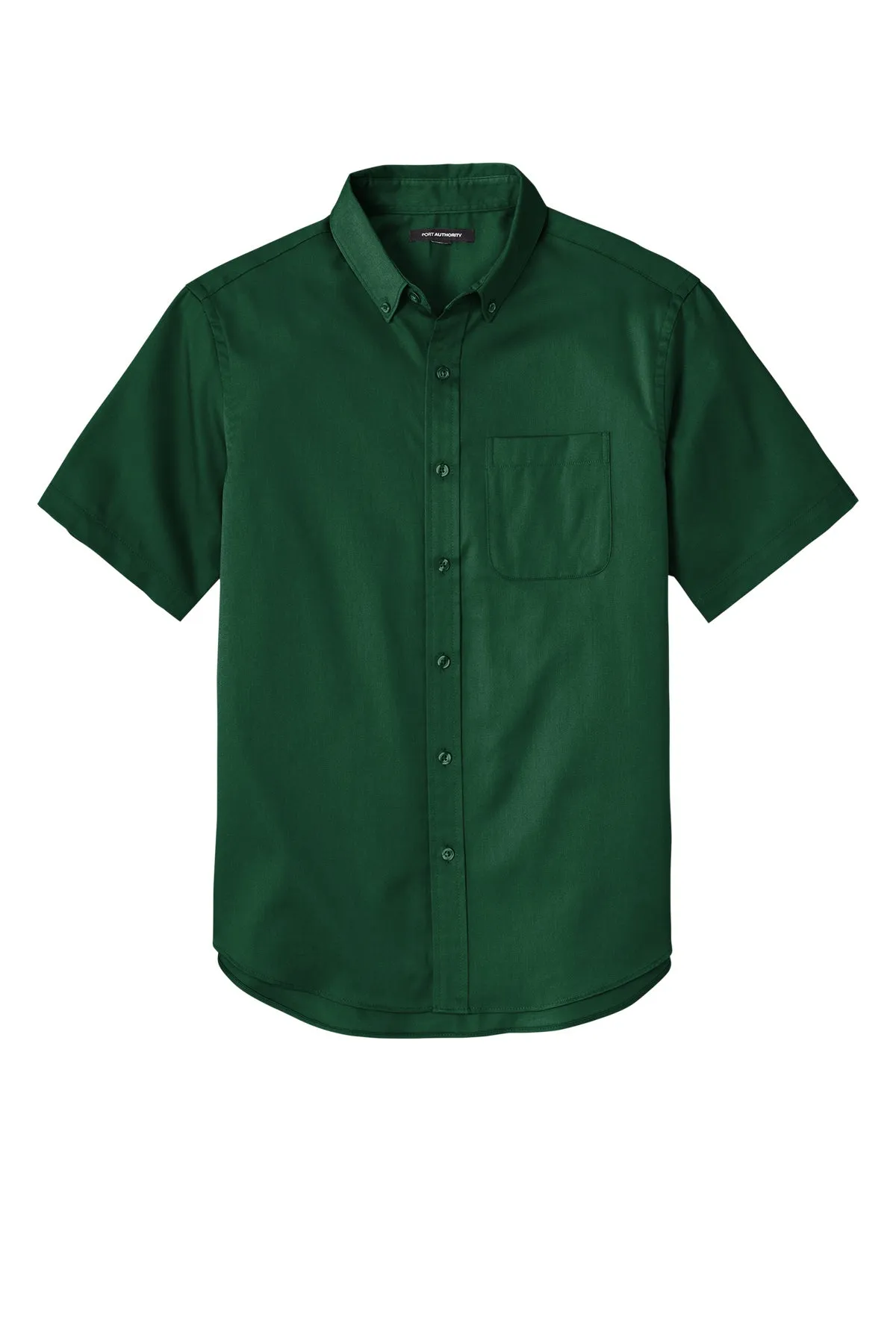 Port Authority® Short Sleeve SuperPro React™ Twill Shirt - Dark Green