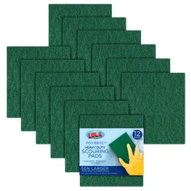 Pot Brite™ Jumbo Scouring Pad, 6"x6" w/ Heavy Duty Fiber -12 Pack