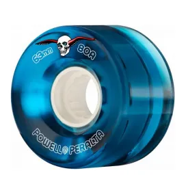 Powell Peralta 63mm 80a Clear Cruiser Blue Skateboard Wheels 4pk