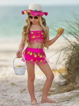 Precious Pineapple Skirted Two Piece Swimsuit