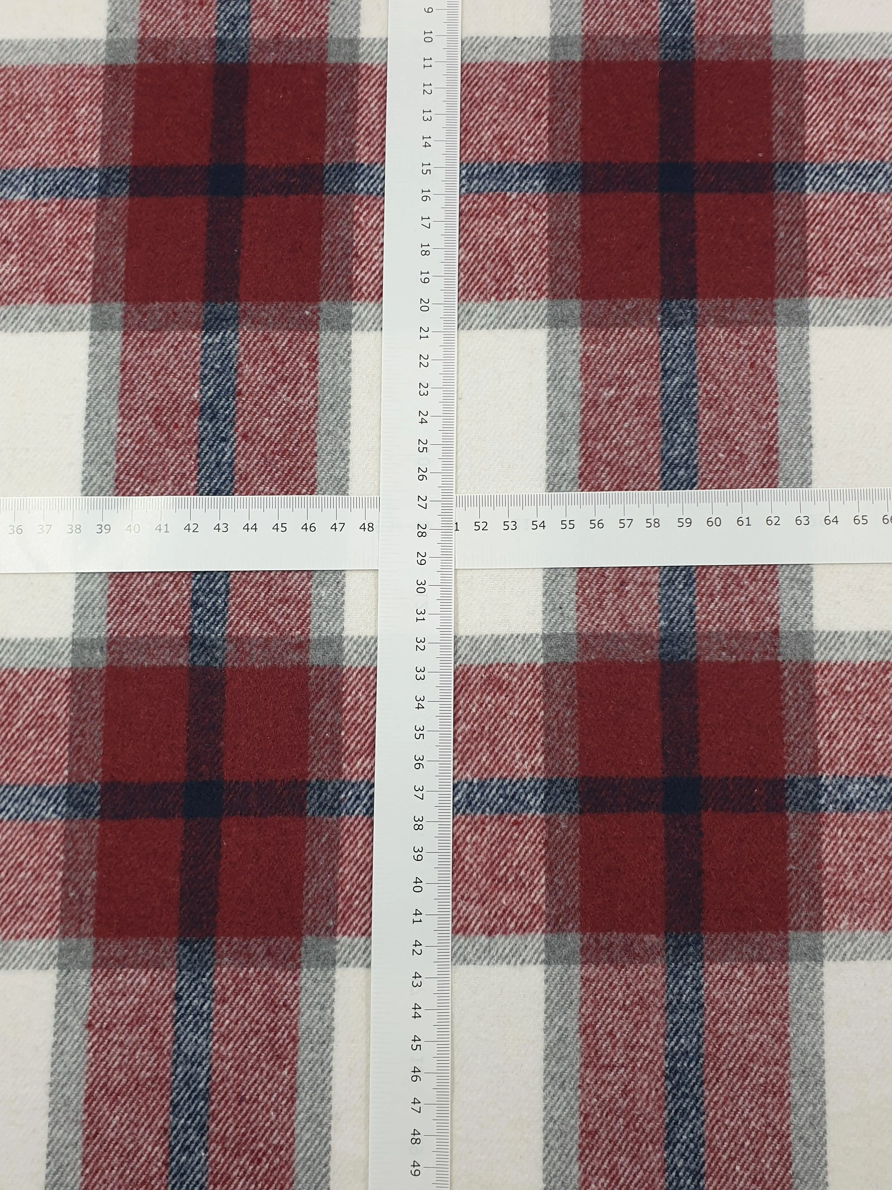 Premium Brushed Plaid - Maroon - 152cm