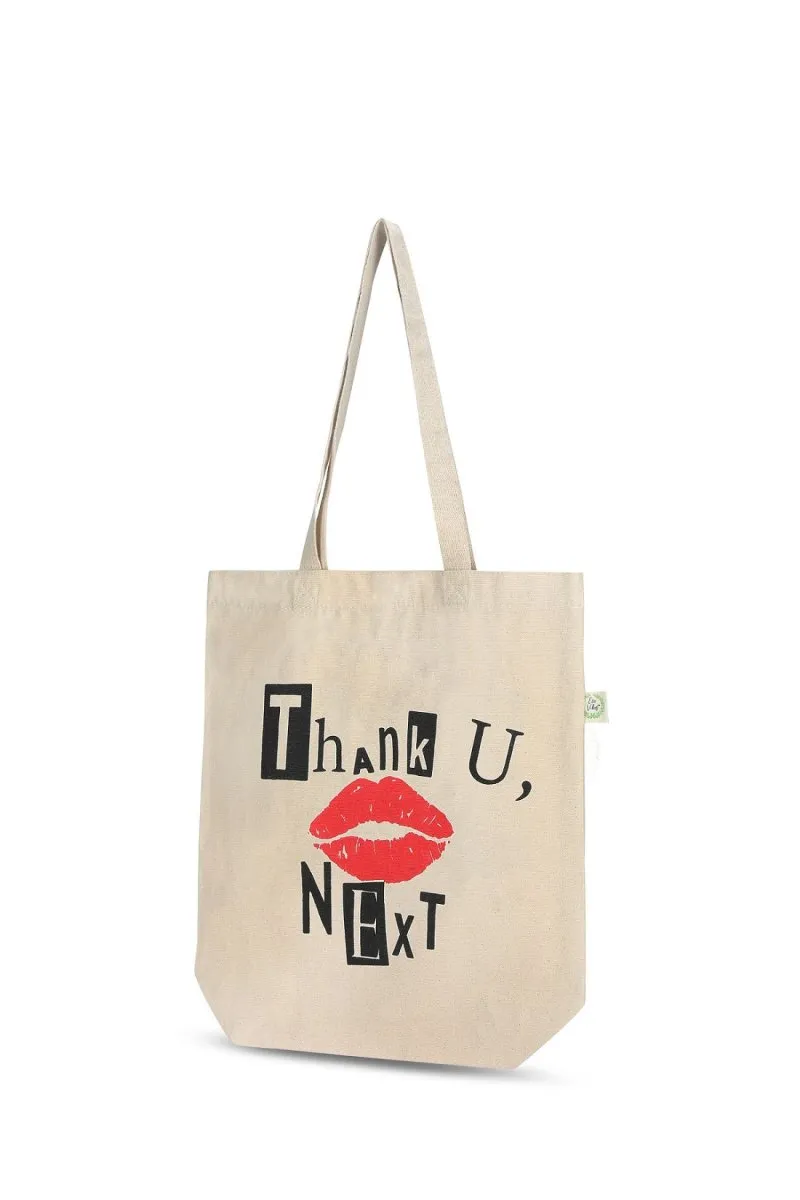 Premium Cotton Canvas Tote Bag- Thank You White