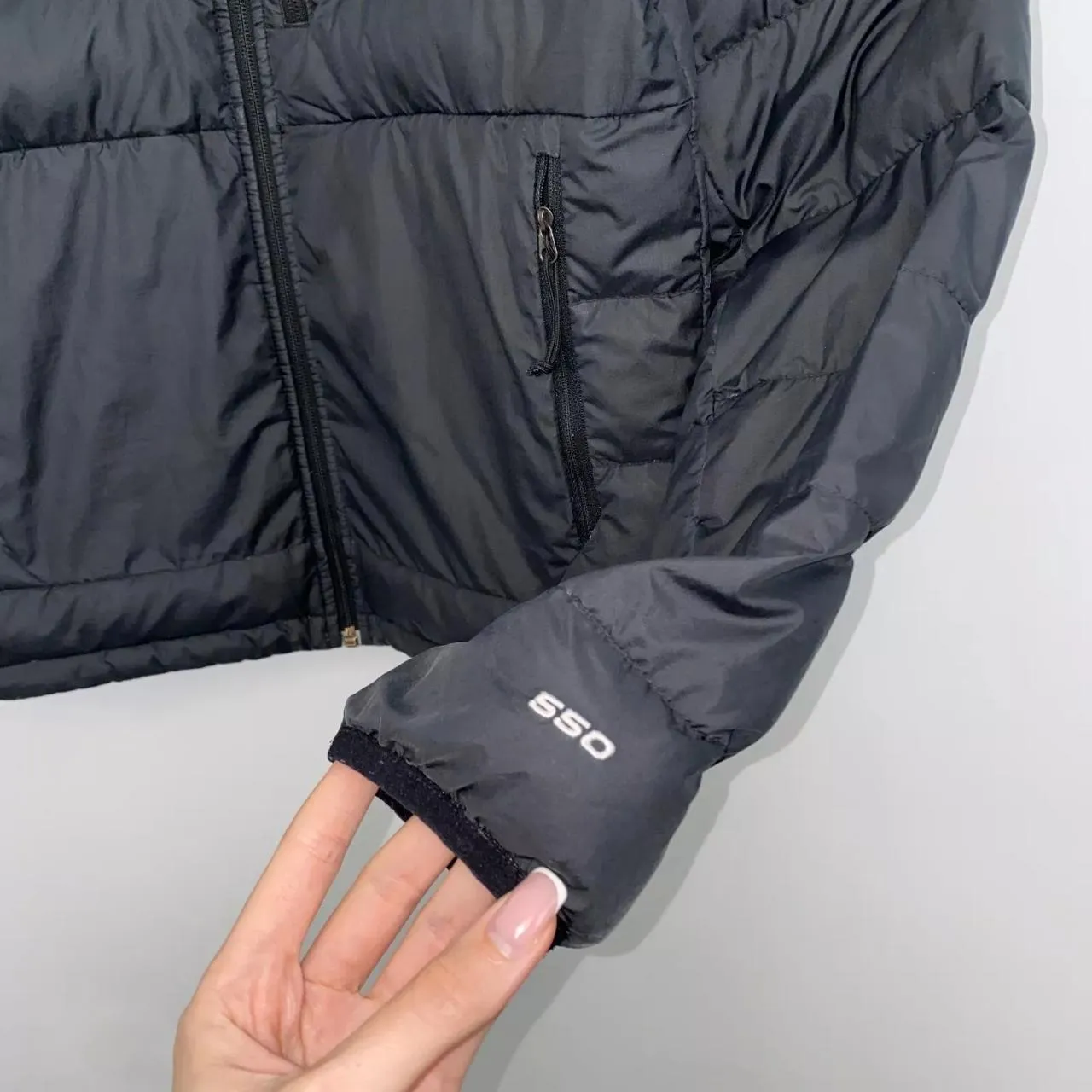 Preowned The North Face Aconcagua Mens Puffer Jacket 550 Down Size XS Black TNF Midweight