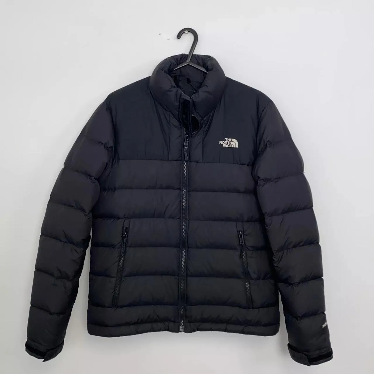 Preowned The North Face Womens 700 Down Puffer Jacket Size S Dark Grey Black TNF