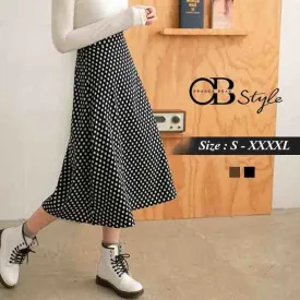 PRETTY DOTS MIDI CRICLE SKIRT