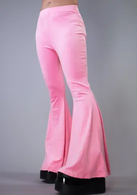 Pretty in Pink Velour Flare Pants