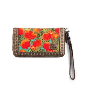 Prickly Pear Cactus Clutch Wallet