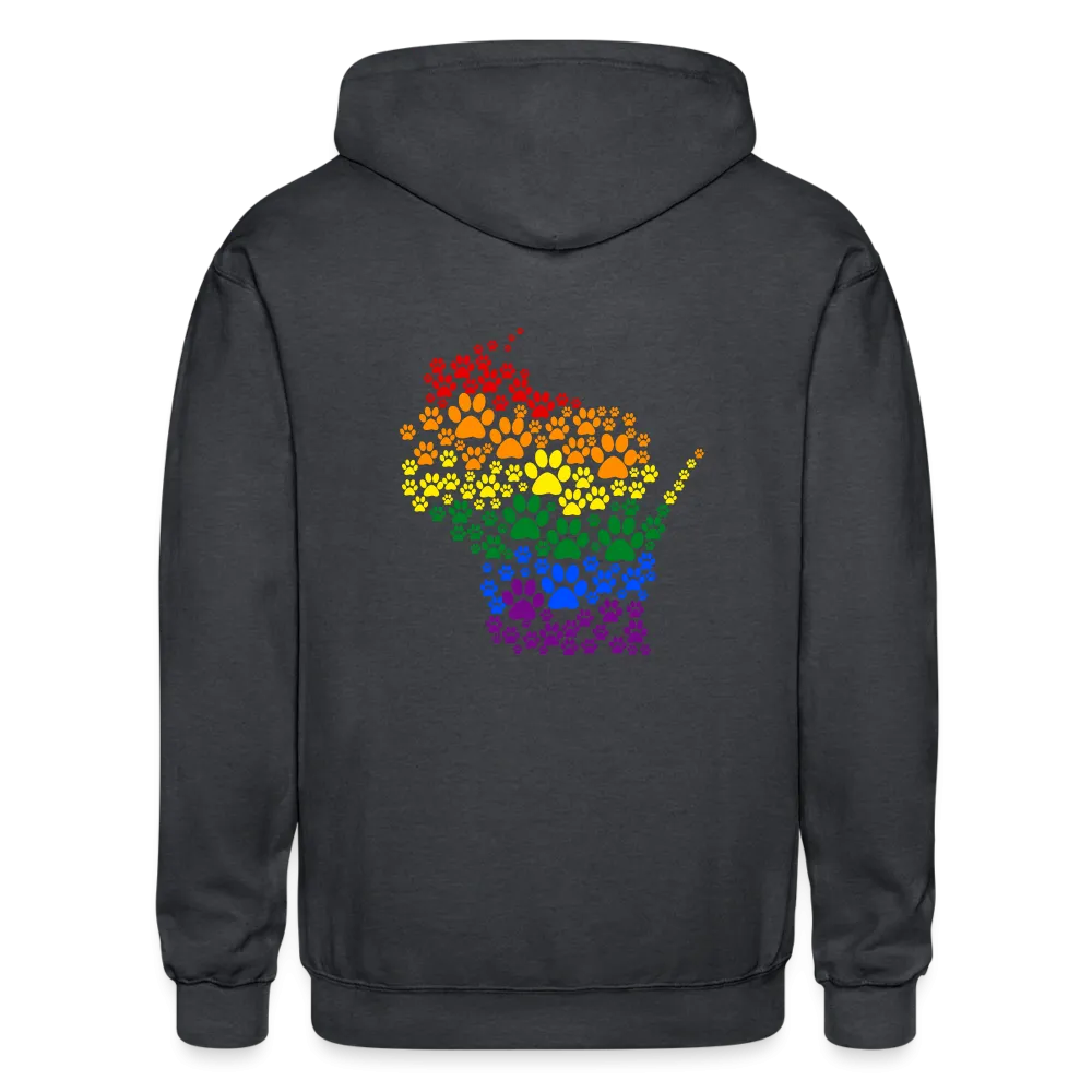 Pride Paws Gildan Heavy Blend Adult Zip Hoodie