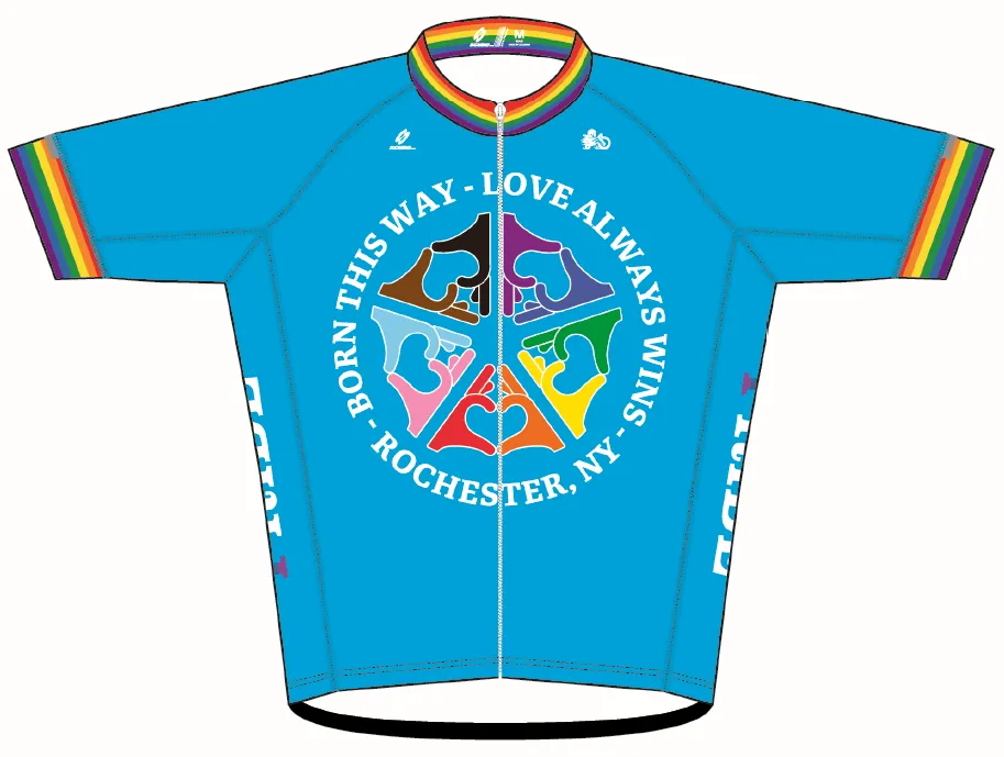 PRIDE "ROC Blue" Race Cut Cycling Jersey