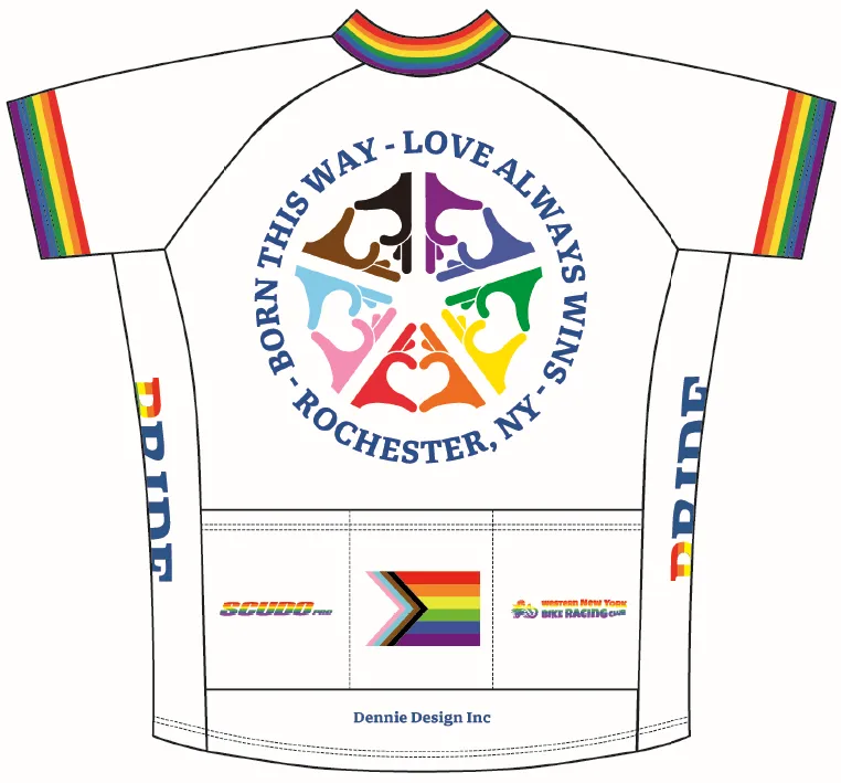 Pride "ROC White" Amateur Cut Cycling Jersey