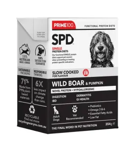 Prime100 SPD Single Protein Diets Slow Cooked Wet Dog Food (Wild Boar & Pumpkin)