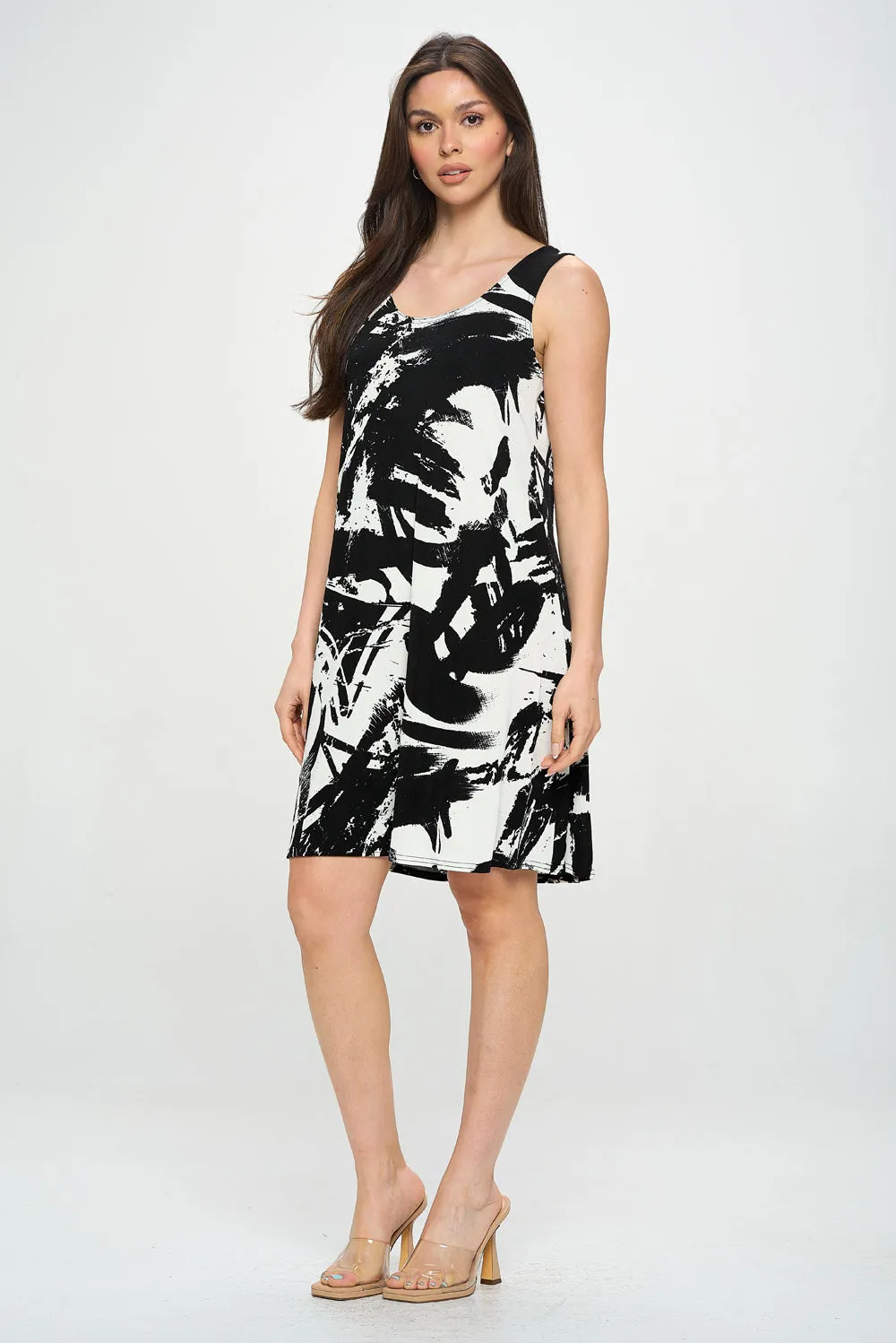 Print Missy Tank Dress-7003BN-TRP1-W403