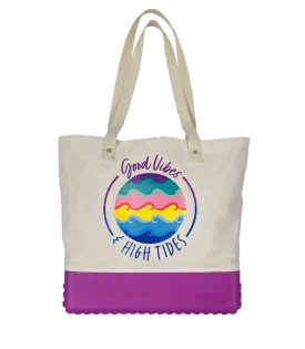 Printed Canvas Bogg Bag - Good Vibes